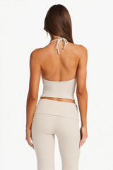 Rosewood Flare Set | Matching Fold Over Waist Flare Leggings Tank Top