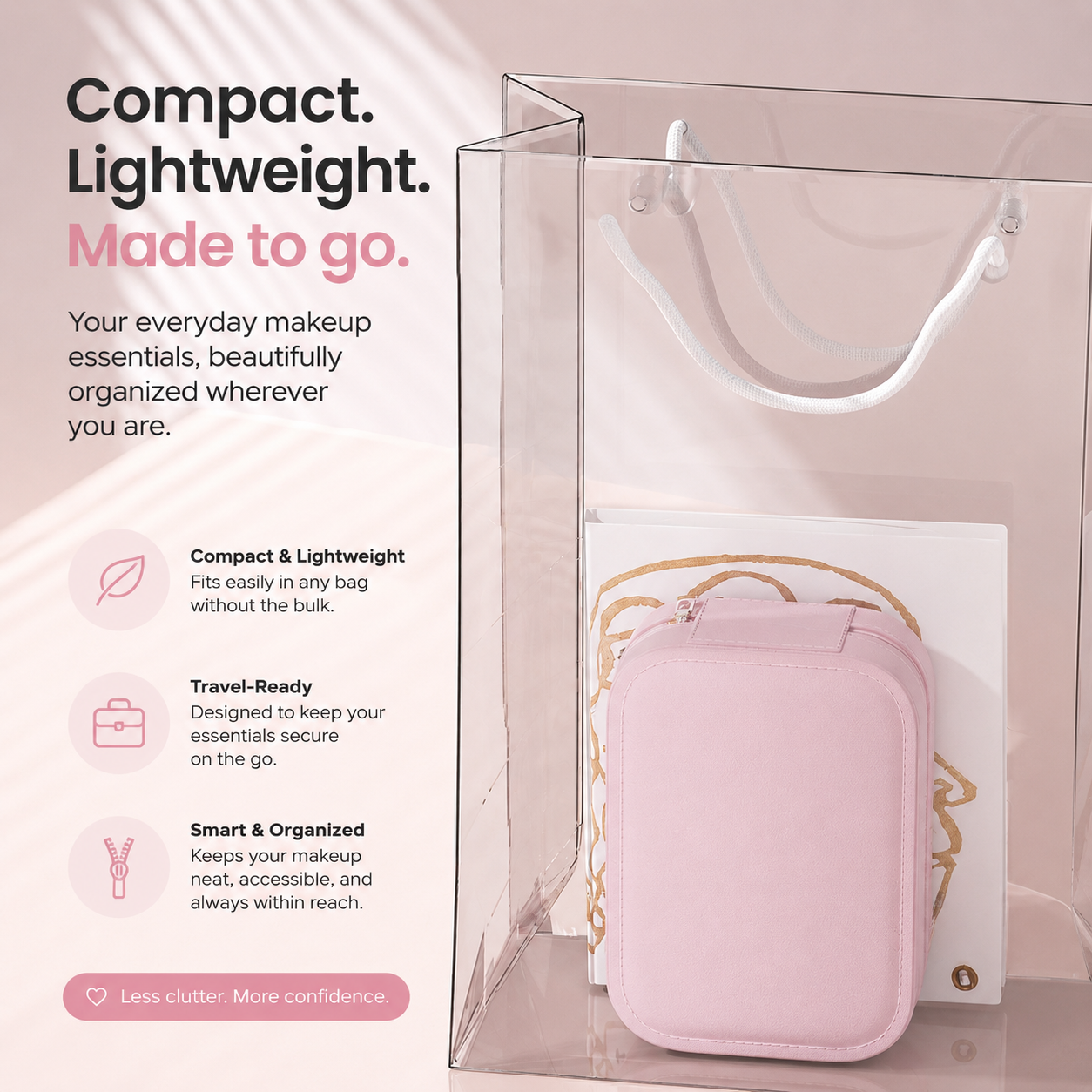Compact Makeup Vanity Bag With LED Mirror