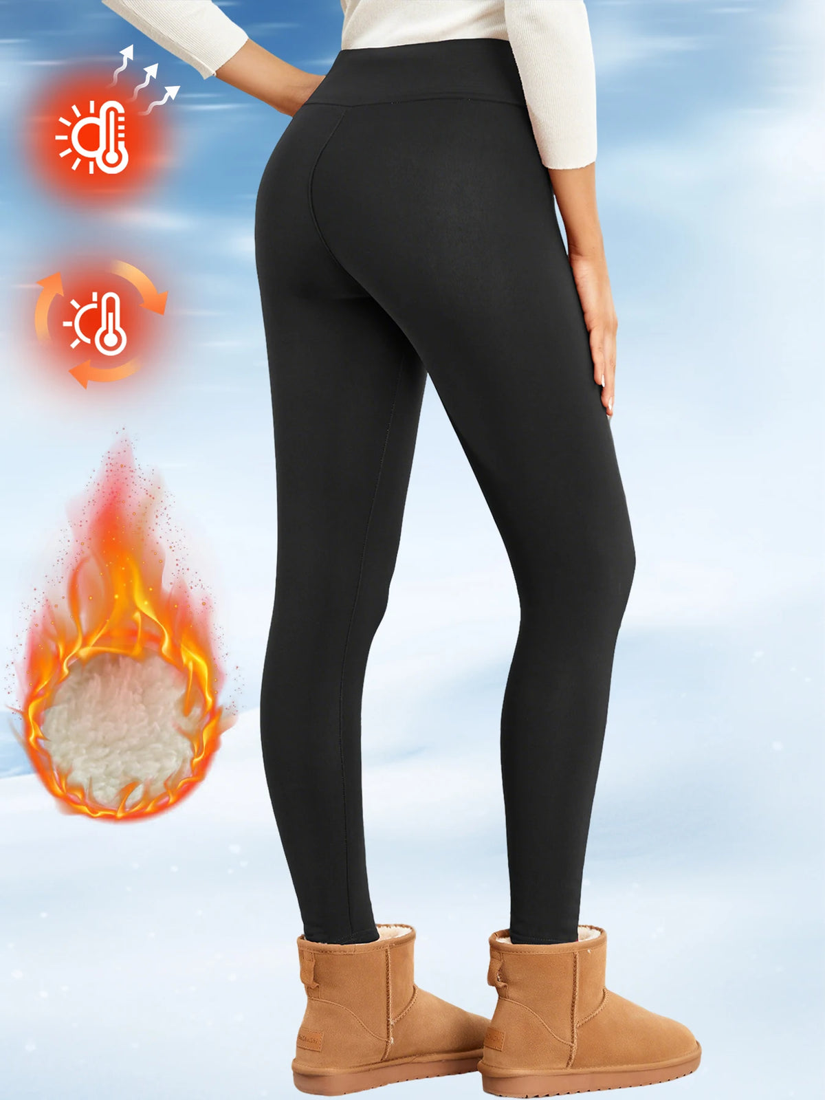 Everline All-Day Warm Fleece Leggings High Waist Tummy Control