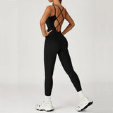 Aria Freeform Jumpsuit Cross Back Strap Backless Women One Piece Yoga Suit