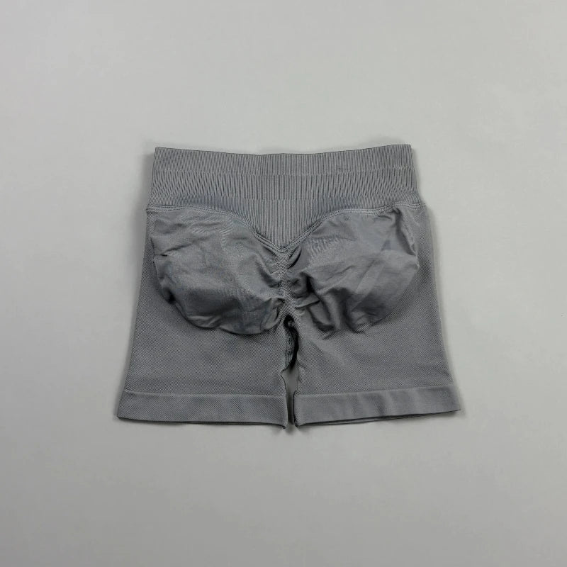 'Solene' Gym Shorts 4.5" Women Fitness Sports Biker Shorts Low Waist Running Pants Workout Scrunch Butt Yoga Seamless Leggings
