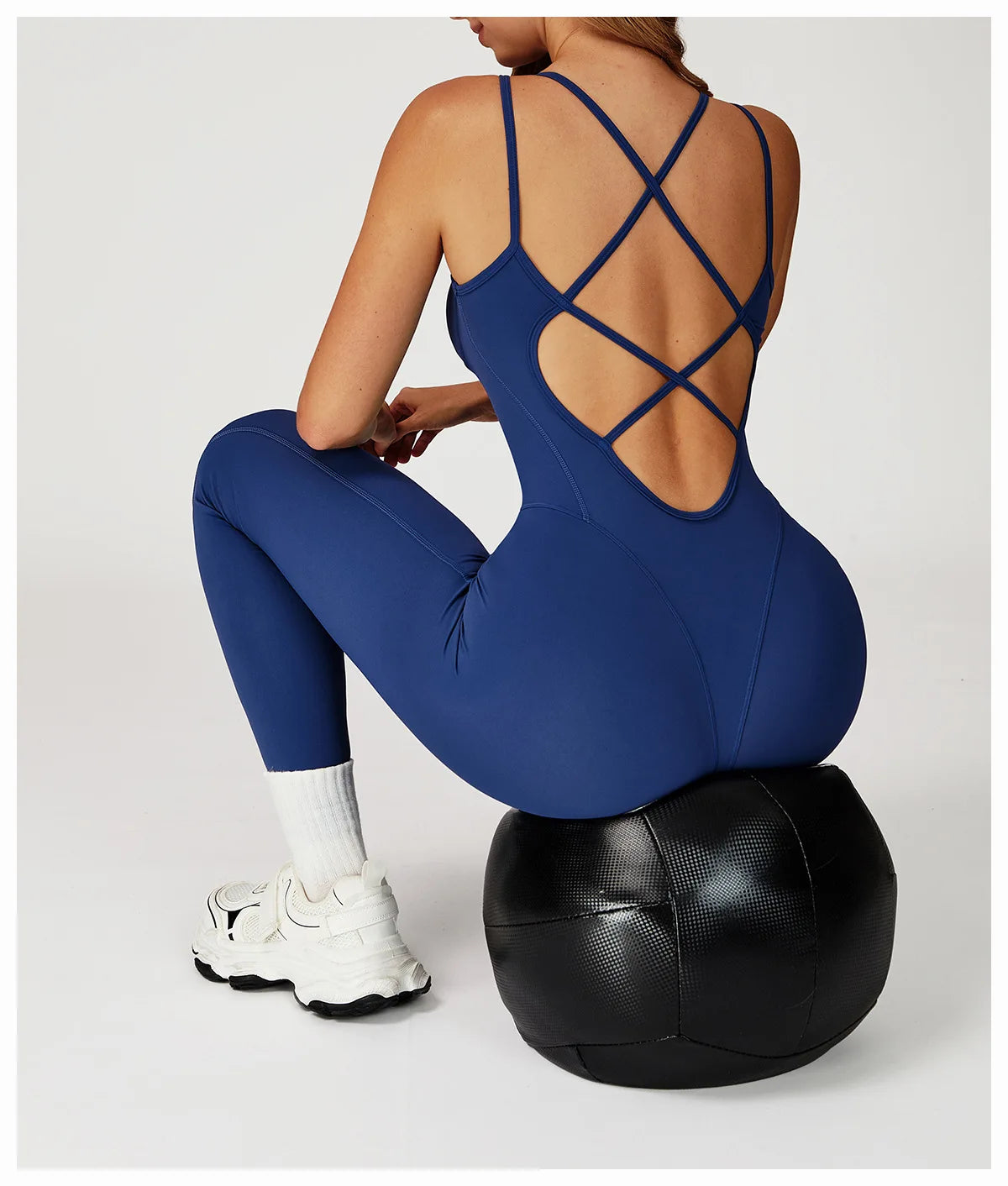 Aria Freeform Jumpsuit Cross Back Strap Backless Women One Piece Yoga Suit
