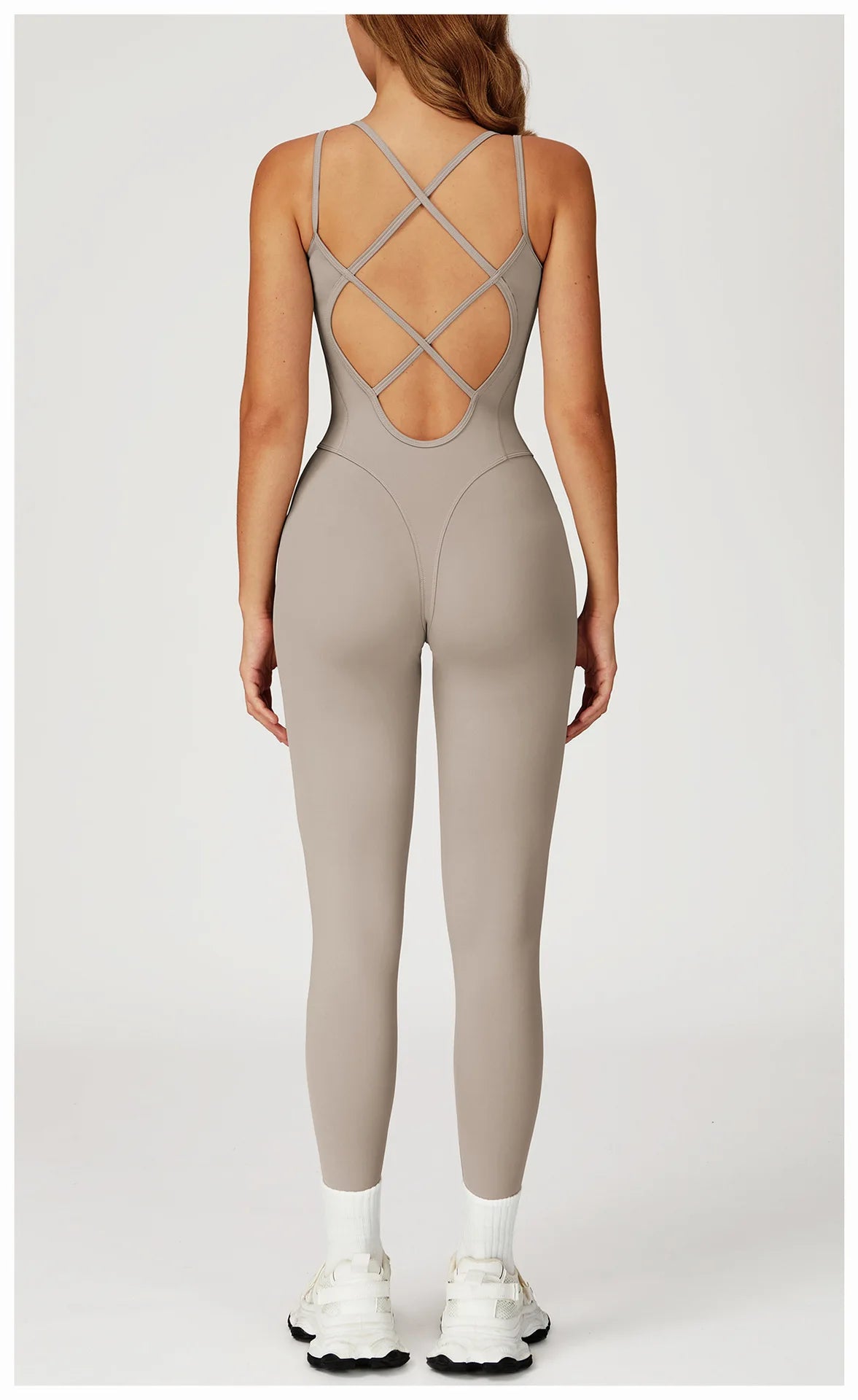 Aria Freeform Jumpsuit Cross Back Strap Backless Women One Piece Yoga Suit