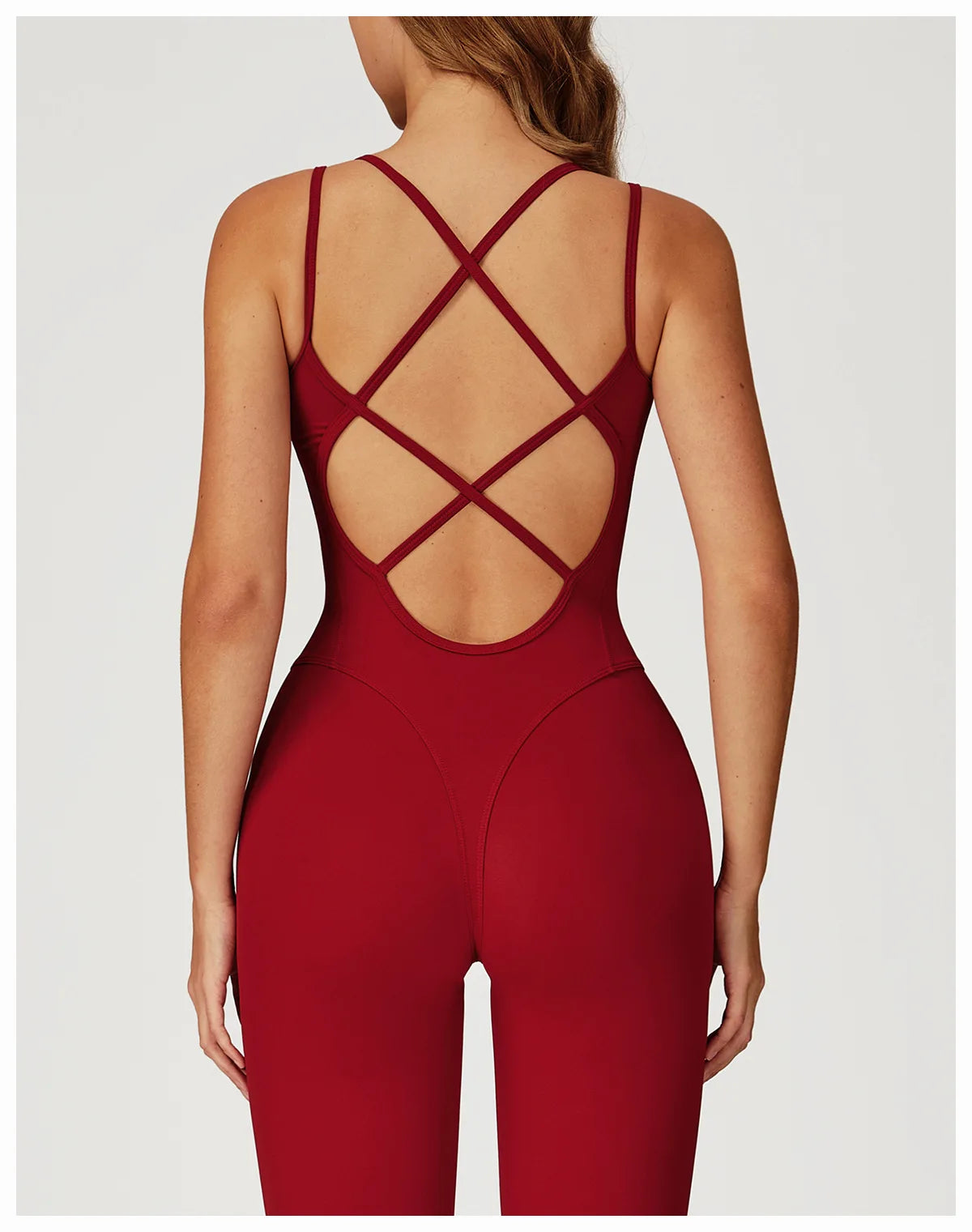Aria Freeform Jumpsuit Cross Back Strap Backless Women One Piece Yoga Suit