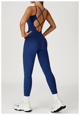 Aria Freeform Jumpsuit Cross Back Strap Backless Women One Piece Yoga Suit