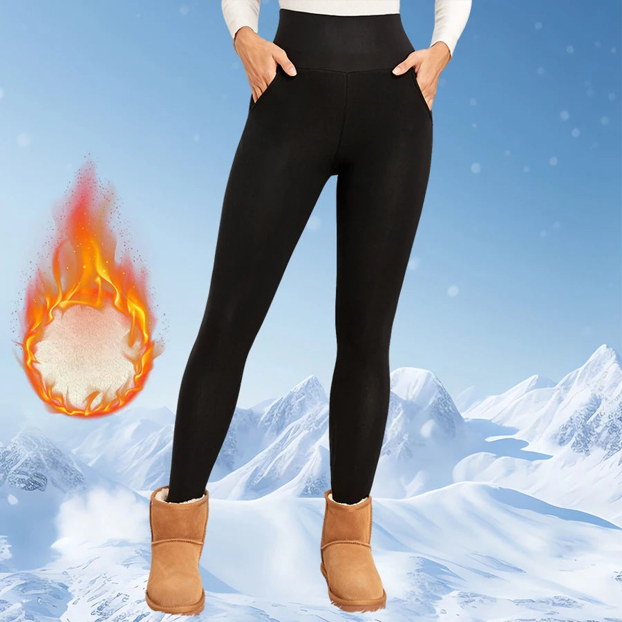 Everline All-Day Warm Fleece Leggings High Waist Tummy Control
