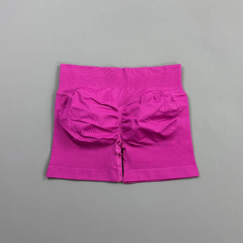 'Solene' Gym Shorts 4.5" Women Fitness Sports Biker Shorts Low Waist Running Pants Workout Scrunch Butt Yoga Seamless Leggings