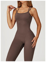 Aria Freeform Jumpsuit Cross Back Strap Backless Women One Piece Yoga Suit