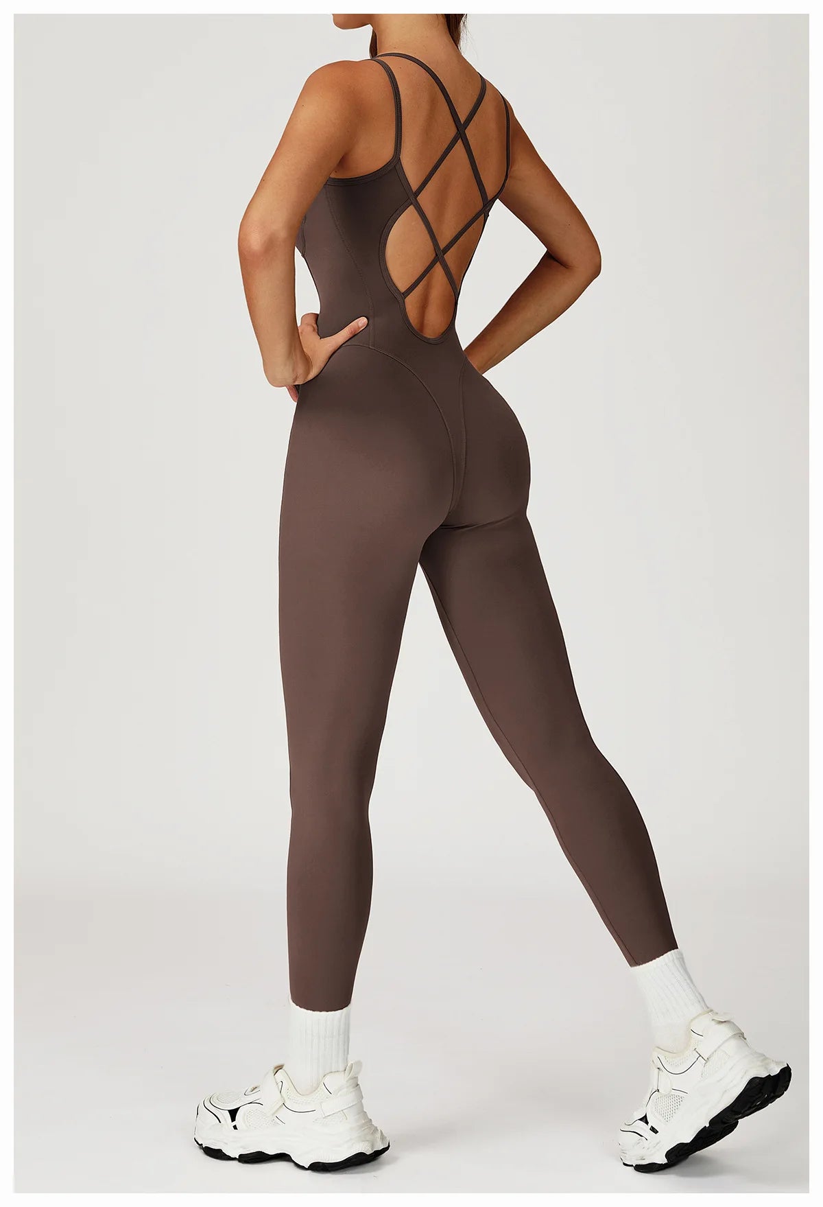 Aria Freeform Jumpsuit Cross Back Strap Backless Women One Piece Yoga Suit