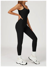 Aria Freeform Jumpsuit Cross Back Strap Backless Women One Piece Yoga Suit