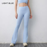 Peach Flared Pants for Women's Yoga High Waisted and Hip Lifting Tight Pants Wide Leg Fitness Pants Quick Drying