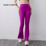Peach Flared Pants for Women's Yoga High Waisted and Hip Lifting Tight Pants Wide Leg Fitness Pants Quick Drying