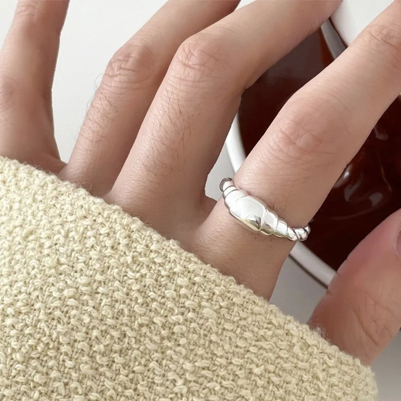 VENTFILLE 925 Sterling Silve Flower Ring for Women Gift Hollow Out Design Retro Hip Hop Versatile Jewelry Party Gift Dropship