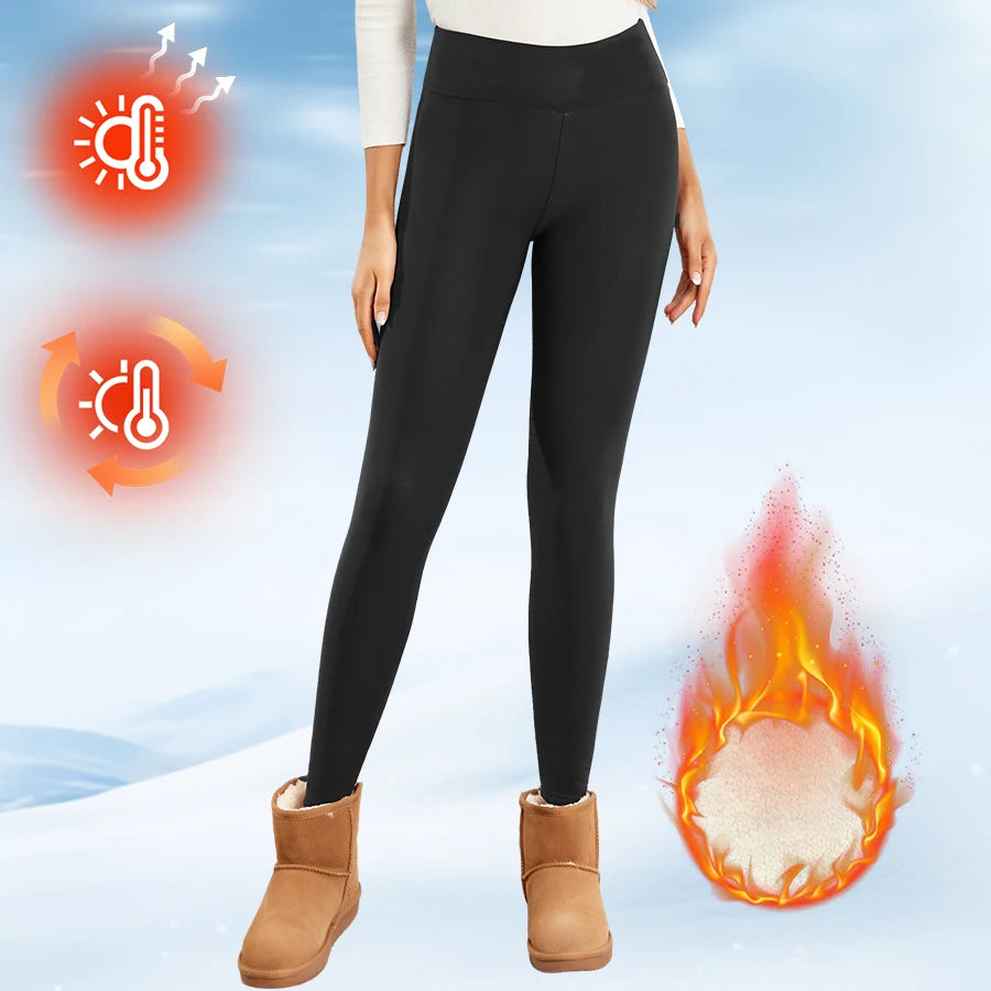 Everline All-Day Warm Fleece Leggings High Waist Tummy Control