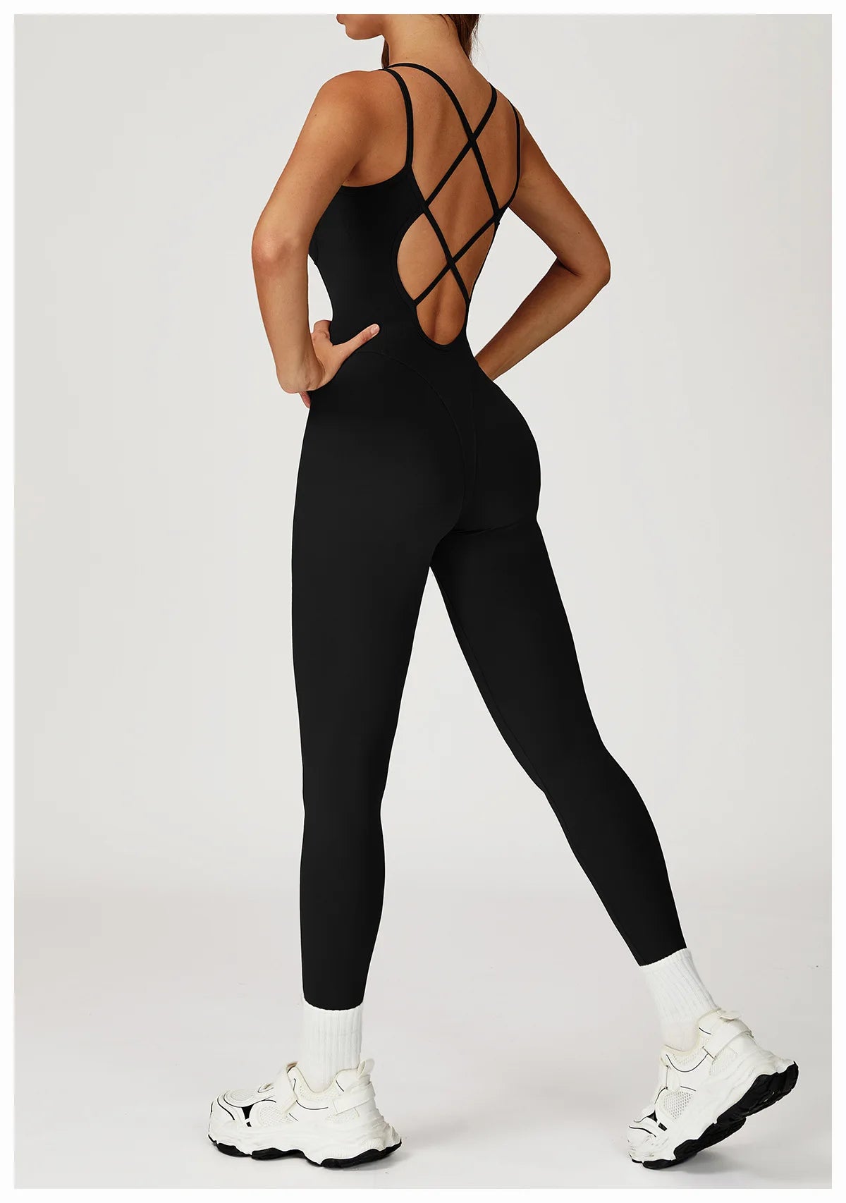 Aria Freeform Jumpsuit Cross Back Strap Backless Women One Piece Yoga Suit