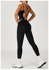 Aria Freeform Jumpsuit Cross Back Strap Backless Women One Piece Yoga Suit