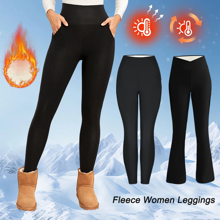 Everline All-Day Warm Fleece Leggings High Waist Tummy Control