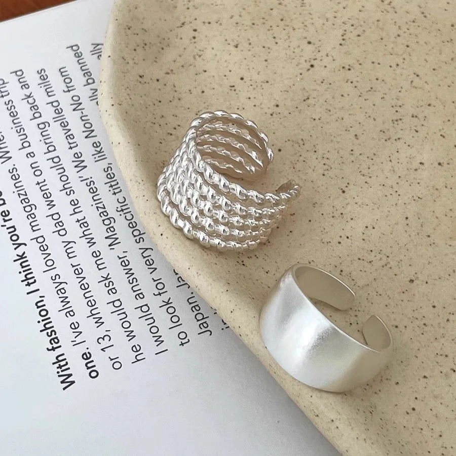 VENTFILLE 925 Sterling Silve Flower Ring for Women Gift Hollow Out Design Retro Hip Hop Versatile Jewelry Party Gift Dropship