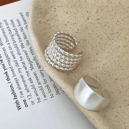 VENTFILLE 925 Sterling Silve Flower Ring for Women Gift Hollow Out Design Retro Hip Hop Versatile Jewelry Party Gift Dropship