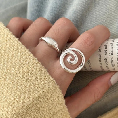 VENTFILLE 925 Sterling Silve Flower Ring for Women Gift Hollow Out Design Retro Hip Hop Versatile Jewelry Party Gift Dropship