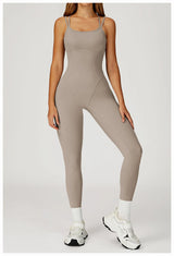 Aria Freeform Jumpsuit Cross Back Strap Backless Women One Piece Yoga Suit