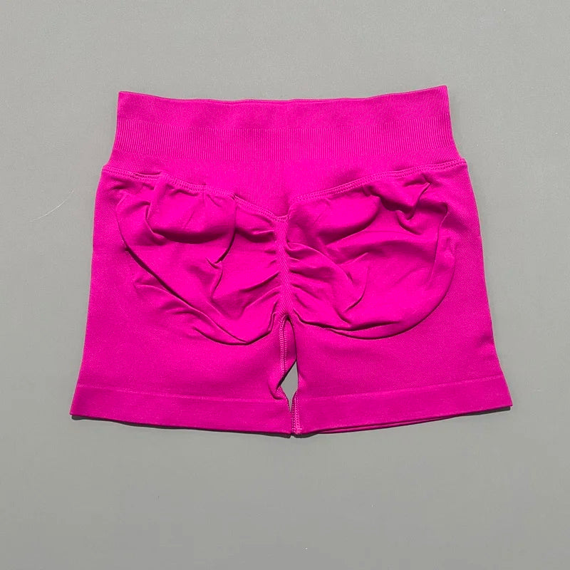 'Solene' Gym Shorts 4.5" Women Fitness Sports Biker Shorts Low Waist Running Pants Workout Scrunch Butt Yoga Seamless Leggings