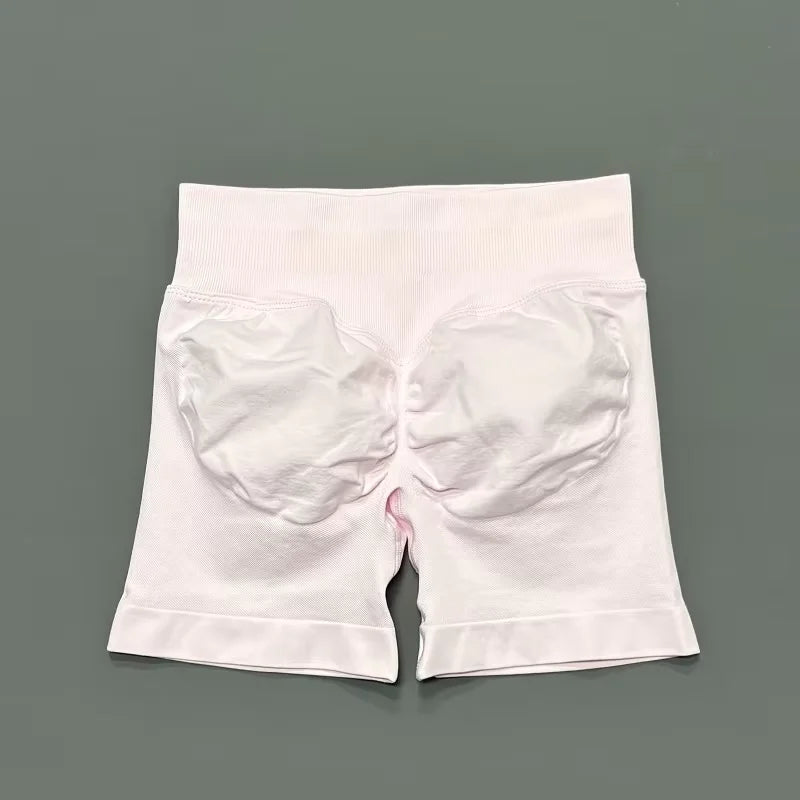 'Solene' Gym Shorts 4.5" Women Fitness Sports Biker Shorts Low Waist Running Pants Workout Scrunch Butt Yoga Seamless Leggings