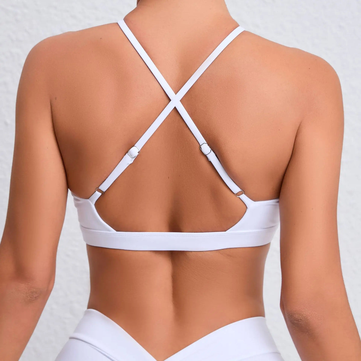 Women's Running Sports Bra Cross-Back Fast-Drying Breathable Seamless Yoga Tank Top