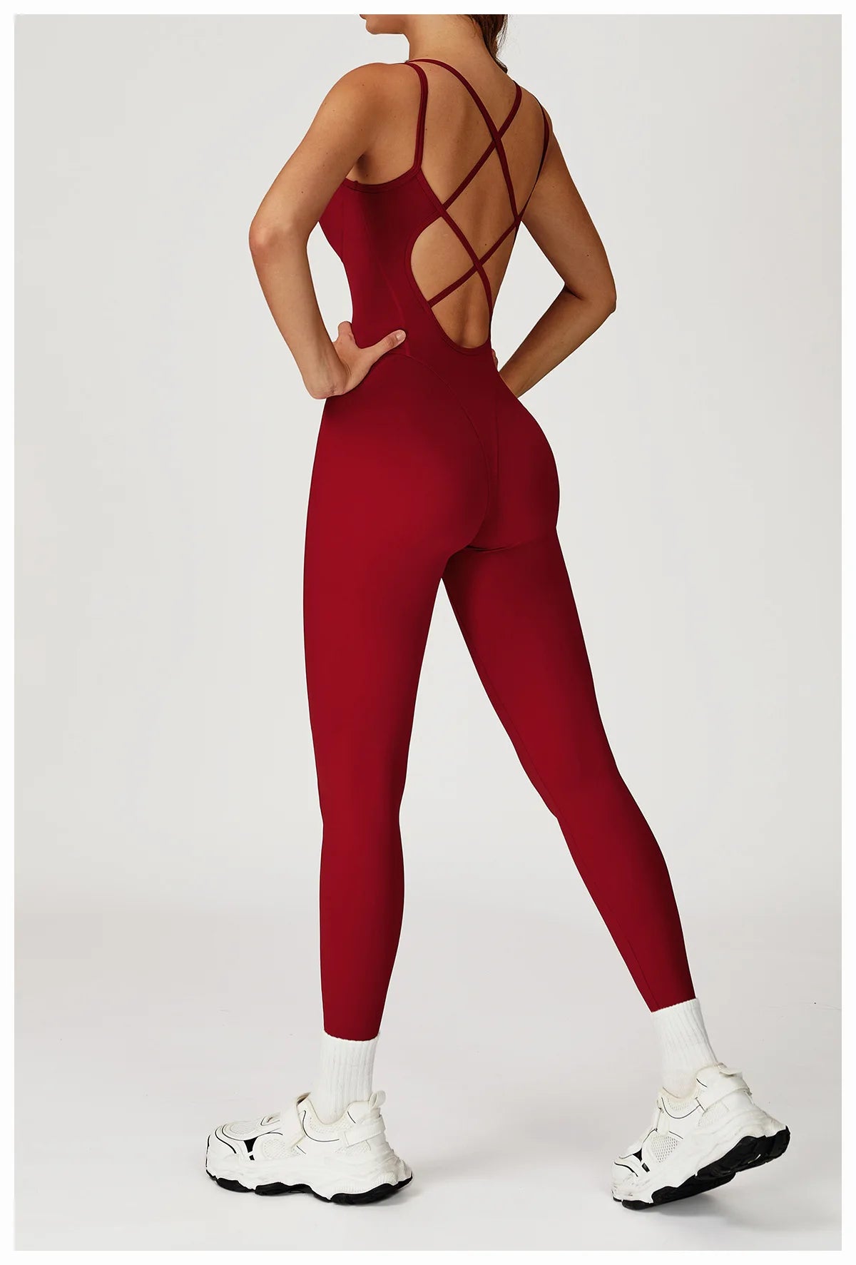 Aria Freeform Jumpsuit Cross Back Strap Backless Women One Piece Yoga Suit