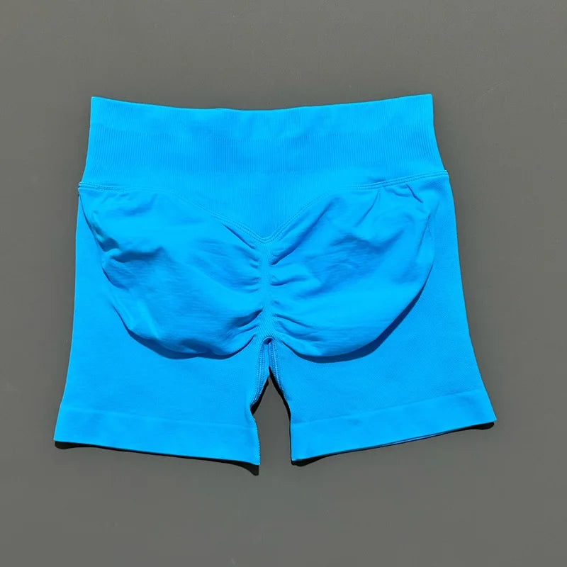 'Solene' Gym Shorts 4.5" Women Fitness Sports Biker Shorts Low Waist Running Pants Workout Scrunch Butt Yoga Seamless Leggings