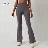 Peach Flared Pants for Women's Yoga High Waisted and Hip Lifting Tight Pants Wide Leg Fitness Pants Quick Drying