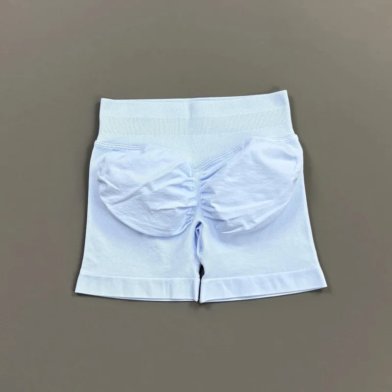 'Solene' Gym Shorts 4.5" Women Fitness Sports Biker Shorts Low Waist Running Pants Workout Scrunch Butt Yoga Seamless Leggings
