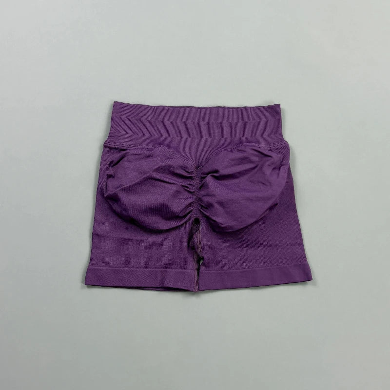 'Solene' Gym Shorts 4.5" Women Fitness Sports Biker Shorts Low Waist Running Pants Workout Scrunch Butt Yoga Seamless Leggings