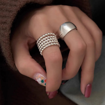 VENTFILLE 925 Sterling Silve Flower Ring for Women Gift Hollow Out Design Retro Hip Hop Versatile Jewelry Party Gift Dropship