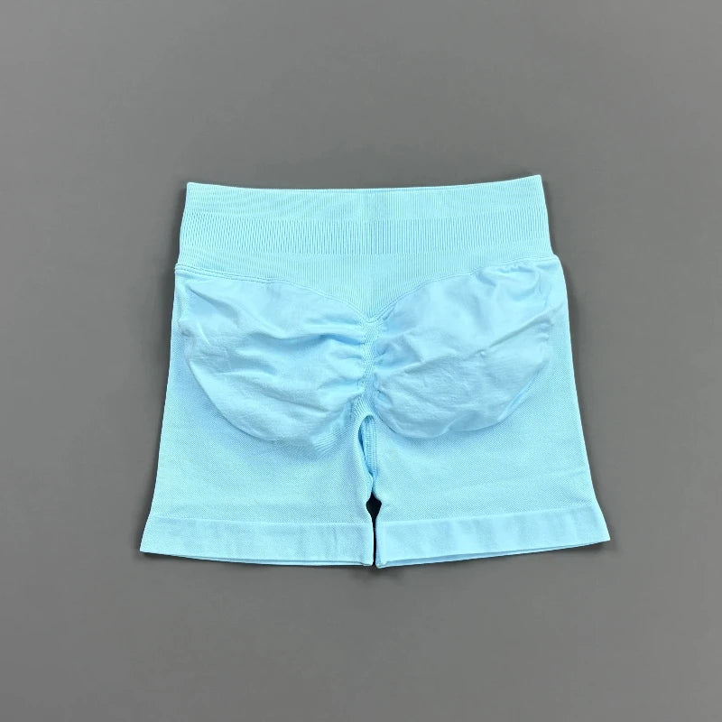 'Solene' Gym Shorts 4.5" Women Fitness Sports Biker Shorts Low Waist Running Pants Workout Scrunch Butt Yoga Seamless Leggings