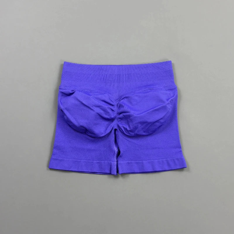 'Solene' Gym Shorts 4.5" Women Fitness Sports Biker Shorts Low Waist Running Pants Workout Scrunch Butt Yoga Seamless Leggings