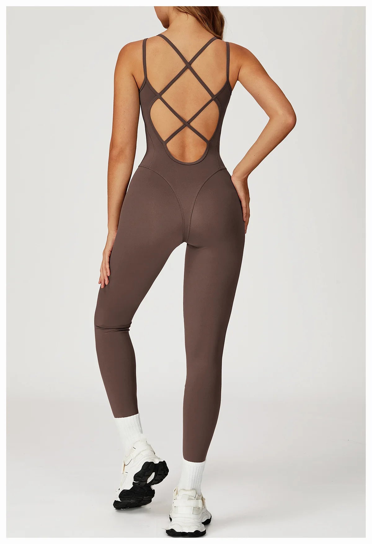 Aria Freeform Jumpsuit Cross Back Strap Backless Women One Piece Yoga Suit