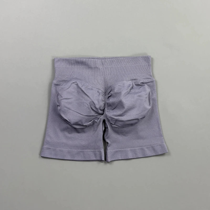 'Solene' Gym Shorts 4.5" Women Fitness Sports Biker Shorts Low Waist Running Pants Workout Scrunch Butt Yoga Seamless Leggings