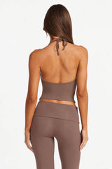 Rosewood Flare Set | Matching Fold Over Waist Flare Leggings Tank Top