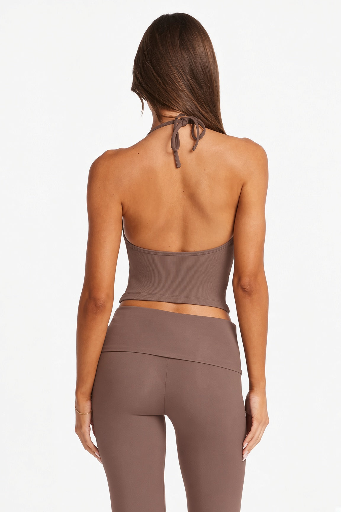 Rosewood Flare Set | Matching Fold Over Waist Flare Leggings Tank Top