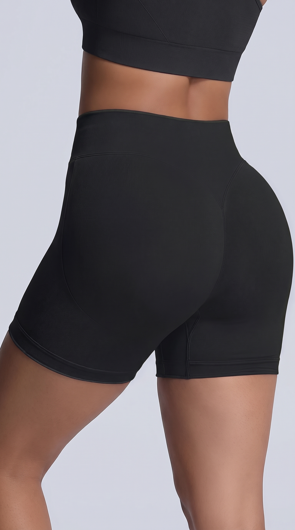 'Solene' Gym Shorts 4.5" Women Fitness Sports Biker Shorts Low Waist Running Pants Workout Scrunch Butt Yoga Seamless Leggings