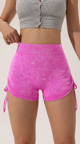 Matte Craft Summer Three Part Pants Yoga Pants Women's Drawstring Sports Shorts European And American Peach Hip Lifting Fitness