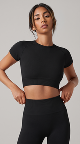 Women Yoga Top Seamless Sport T Shirts Fitness Clothes Short Sleeve Yoga Shirt Gym Top Running Active Wear Sport Top