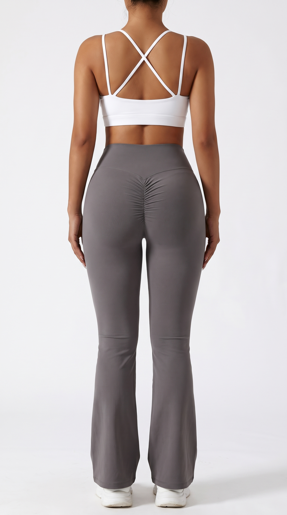 Peach Flared Pants for Women's Yoga High Waisted and Hip Lifting Tight Pants Wide Leg Fitness Pants Quick Drying