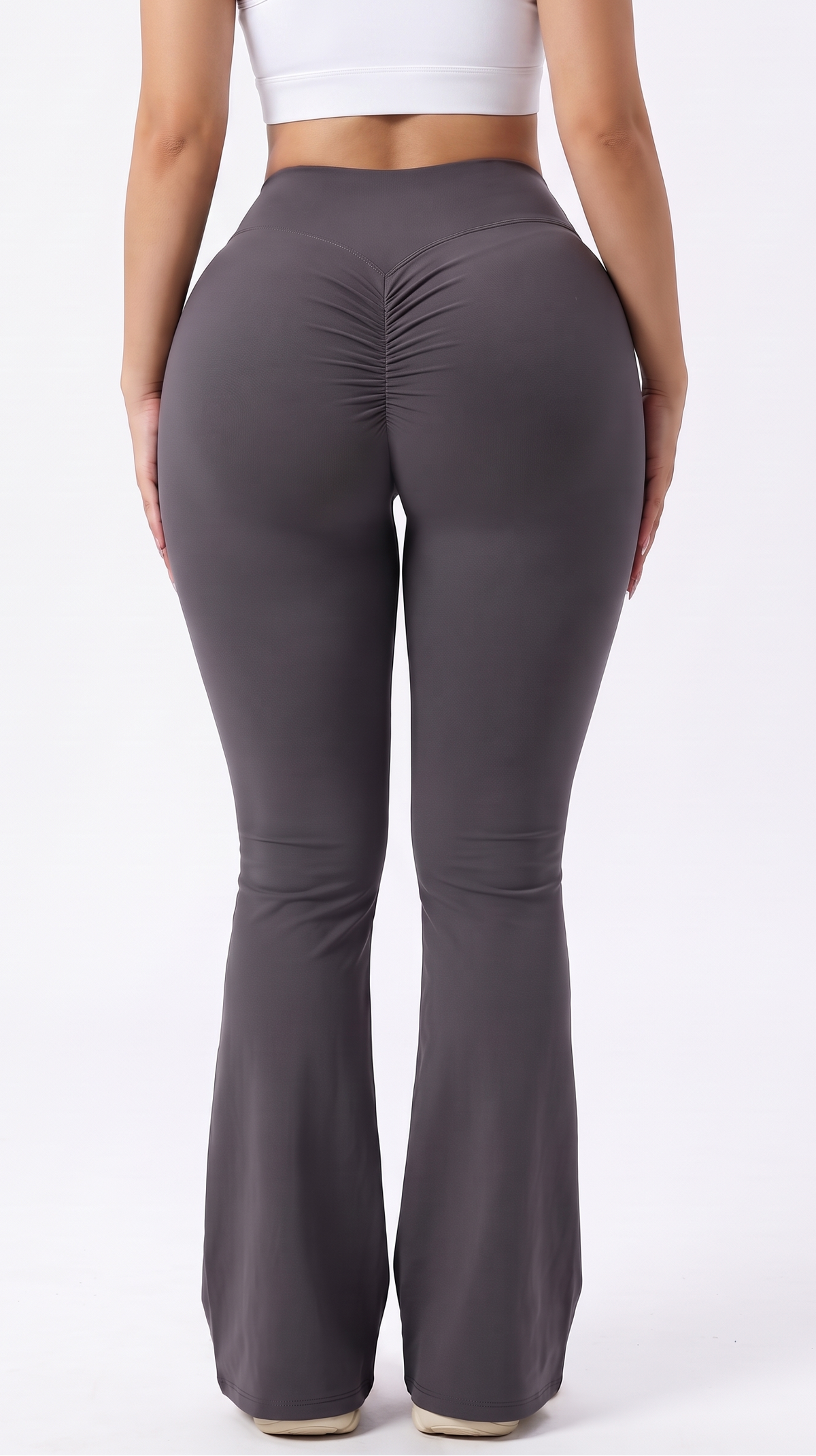 Peach Flared Pants for Women's Yoga High Waisted and Hip Lifting Tight Pants Wide Leg Fitness Pants Quick Drying