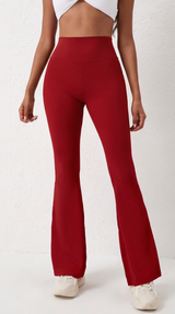 Peach Flared Pants for Women's Yoga High Waisted and Hip Lifting Tight Pants Wide Leg Fitness Pants Quick Drying