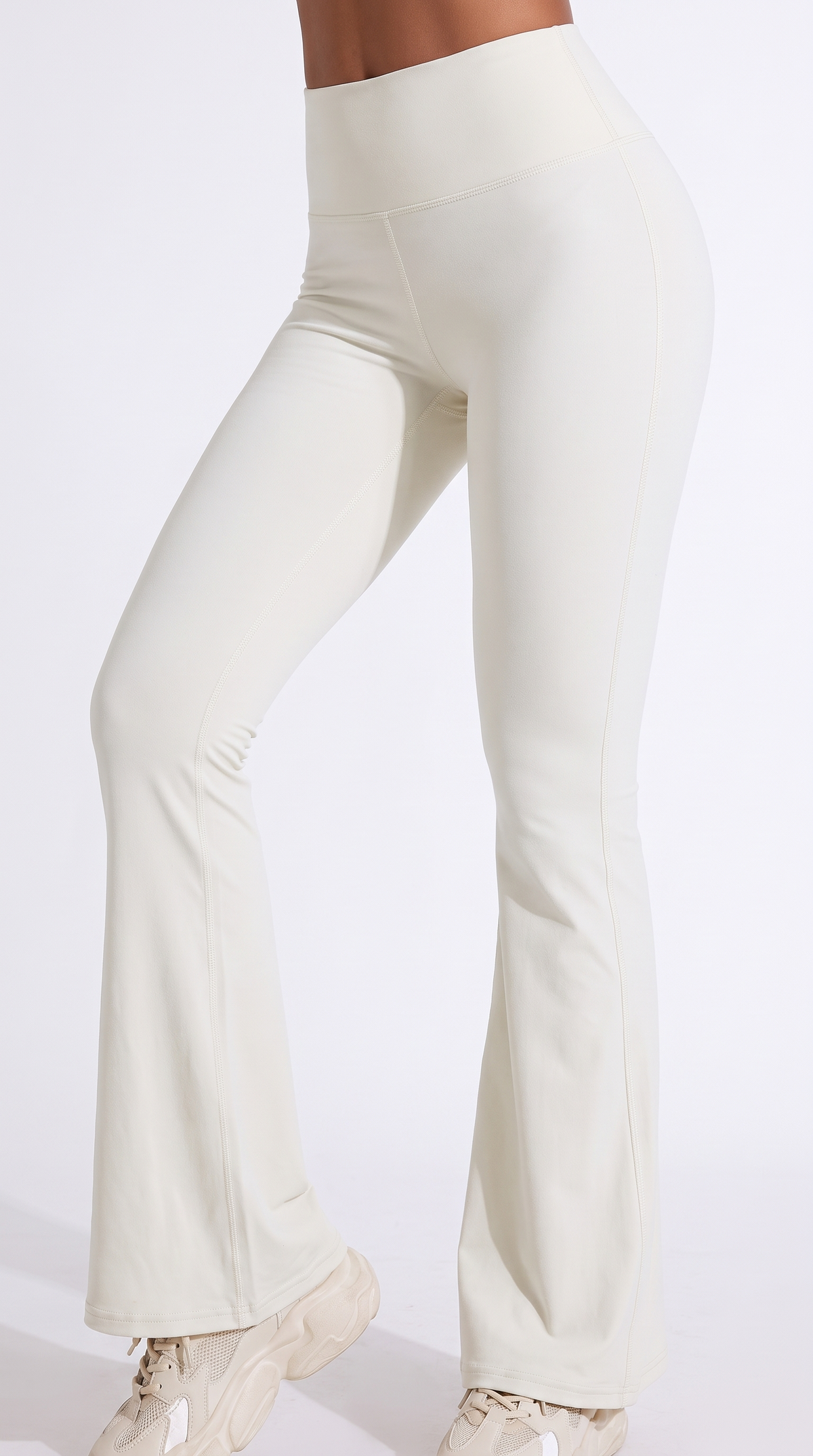 Peach Flared Pants for Women's Yoga High Waisted and Hip Lifting Tight Pants Wide Leg Fitness Pants Quick Drying