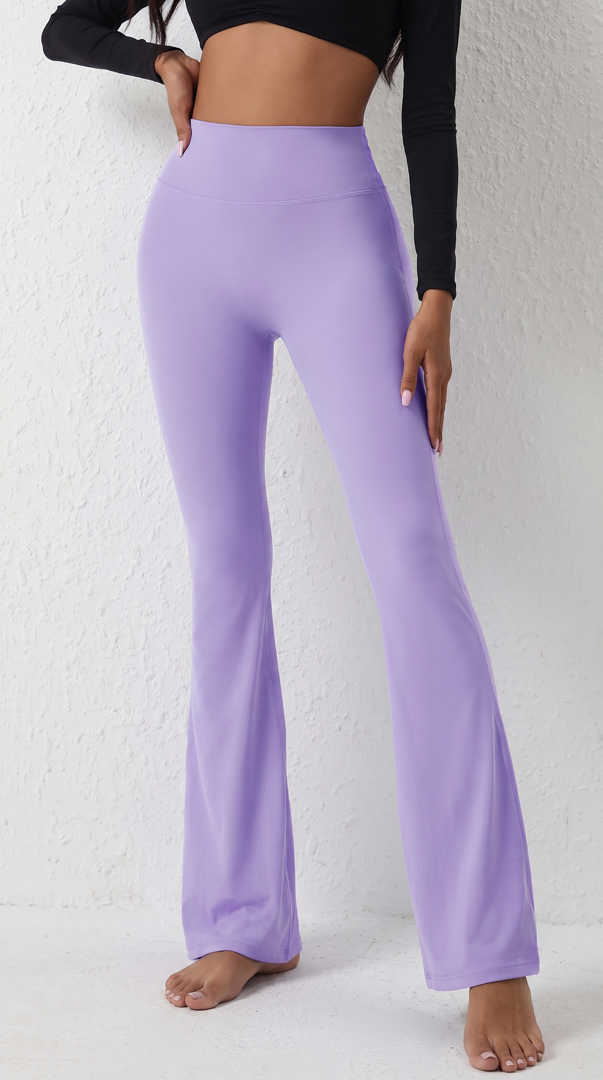 Peach Flared Pants for Women's Yoga High Waisted and Hip Lifting Tight Pants Wide Leg Fitness Pants Quick Drying