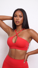 'Ignite' Women's Running Sports Bra Cross-Back Fast-Drying Breathable Seamless Yoga Tank Top