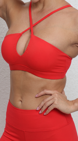 'Ignite' Women's Running Sports Bra Cross-Back Fast-Drying Breathable Seamless Yoga Tank Top